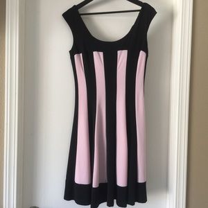 Beautiful pink and black skater dress
